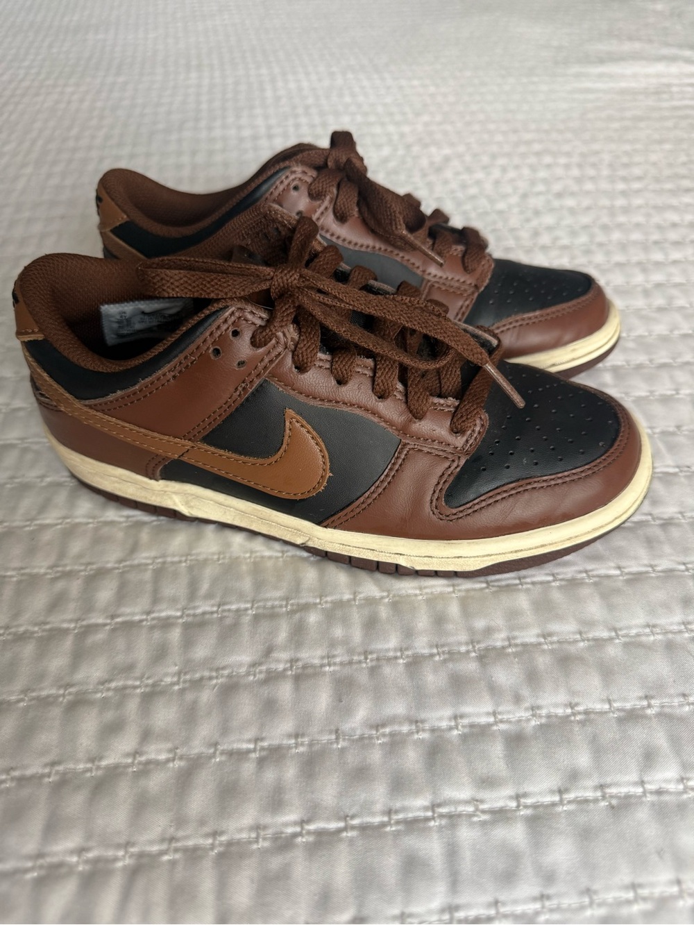 Nike Dunk Low Retro Black / British Tan / Cacao Wow size 4 big kids